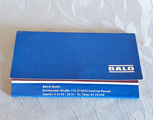 Streichholzheftchen balo - streichholzheftchen,,