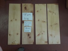 4 Zirbenholzzuschnitte einseitig geschliffen 1050 x 300 x 7 mm Zirbenholz 01