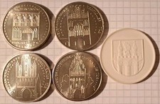 Neubrandenburg Stadt der vier Tore Hettstedt  Meissen Porzellan DDR Medaille 