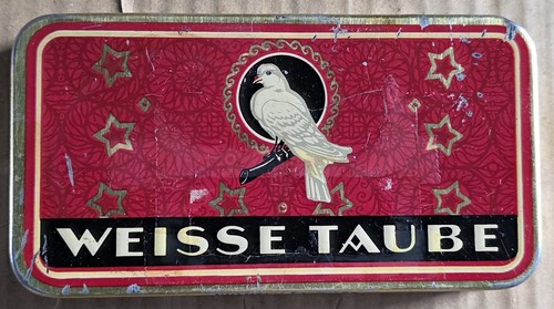 Weisse taube blechdose - taube,