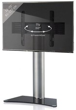 VCM 17070 TV-Standfuss  Zentral TV-Rack Aus Aluminium ohne Zwischenablage Schwar