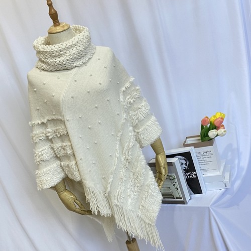 Damen strick poncho cape - poncho,