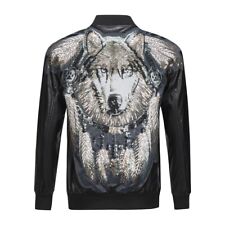 LEDERJACKE BIKER SKULL INDISCHER WOLF PHILIP PLEIN JACKET PHILIPP LEATHER