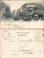 Ansichtskarte Tiergarten-Berlin Straßenpartie - Kutschen - Villa 1908