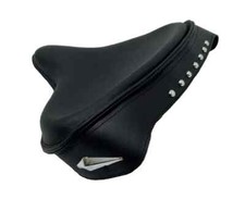 Solo Seat Harley Black Leather Skirt Knucklehead Panhead Shovel TC Bobber | Fit