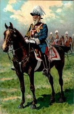 AK ADEL BAYERN PRINZREGENT LUITPOLD MIT WEISSEM FEDERBUSCH ZUM 90 GEBURTSTAG1912