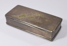 antike BIEDERMEIER TABAKDOSE vermutlich aus Silber vergoldet ? Schatulle Box