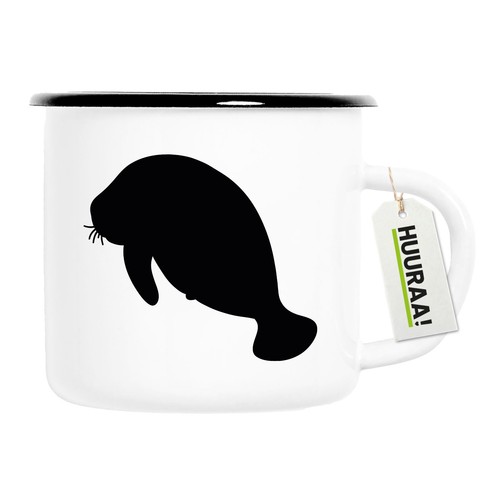 Emaille tasse seekuh - emaille,