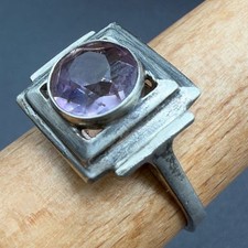 Antiker Art Deco Amethyst Ring