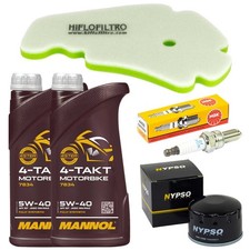 Wartung Öl 2L Luftfilter Ölfilter Zündkerze für Piaggio MP3 400 ie LT RL 2007-13