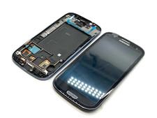 Für Samsung S3 NEO i9301 i9301F Display Bildschirm LCD+Touch+Rahmen Dunkelblau