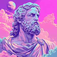 Wandtattoo Aufkleber Gott Zeus Vaporwave Wandaufkleber