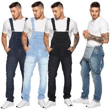 Enzo Mens Dungarees Jeans