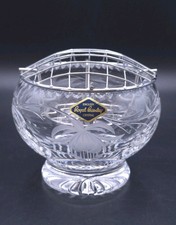 Royal Brierly Kristall Geißblatt Rose Schale mit Etikett