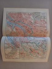 Antike  Landkarte  "Bremen "  Mit Namen -Register. Lithographie um 1900.