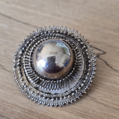 Vintage brosche rund - brosche,