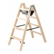 Munk Stufen-Stehleiter Holzleiter Leiter Stufenleiter 2x4 Stufen beidseitig