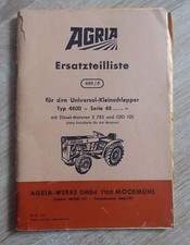 Agria Kompaktschlepper 4800 Ersatzteilliste