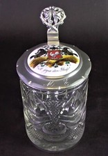 - antiker GLAS BIERKRUG -