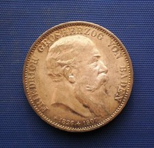Baden 5 Mark 1907.  Auf den