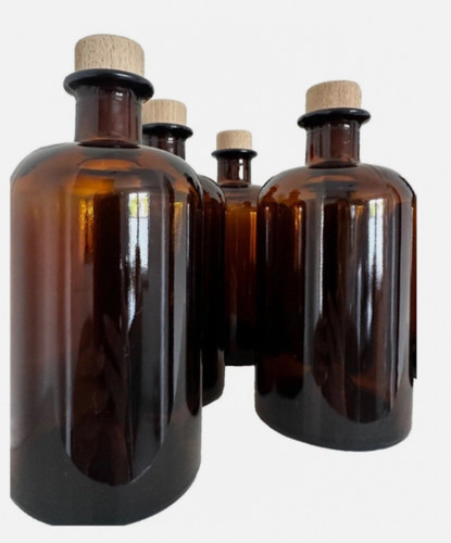 Apothekerflaschen braun - 4x,