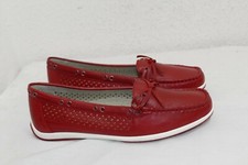941---Caprice Slipper Sommer Gr 8/ 42 Leder Farbe rot …wie Mokassin