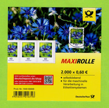 Amtlicher Blisterdeckel Deutsche Post 2.000er-Maxirolle selbstklebend ERSTTAG RR
