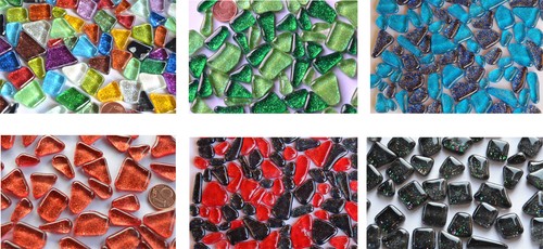 100g soft glas mosaiksteine - 100g,