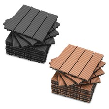 WPC Terrassenfliesen Massiv