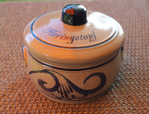 Heringstopf mit deckel blau - heringstopf,