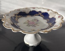 Etagere Kobaltblau Gold- und Blumen-Dekor Wallendorfer Porzellanmanufaktur 1764