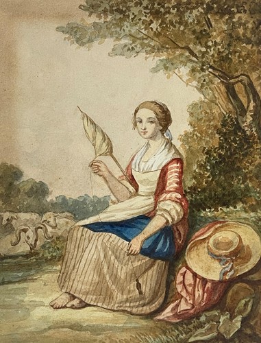 Wasserfarben spinnstuhl anfang - wasserfarben,