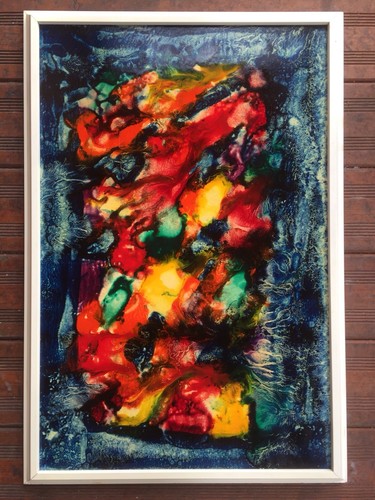 Space age acryl bild - space,