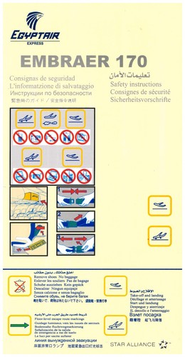 Safety card egypt air - card, /