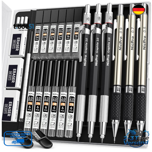 Nicpro druckbleistift set - druckbleistift, 6