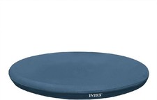 Intex 244cm Pool Abdeckung Plane Rund Easy Set 28020 Schutzdeckel blau Sommer