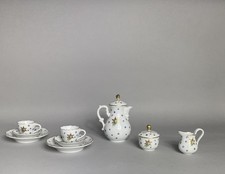 Größeres Hutschenreuther Miniatur Porzellan Teeservice Engel Sterne Goldrand