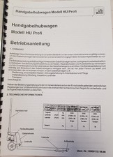 Little Mule Betriebsanleitung inkl. Ersatzteilliste - Handgabelhubwagen HU Profi