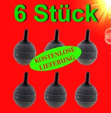 Aquarium Deko 🍀6 STÜCK KUGEL LUFTSTEIN Ø 25mm🍀 Sprudelstein Zubehör Luftpumpe