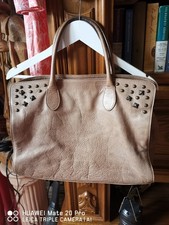 Damen Ledertasche, Beige, Mady