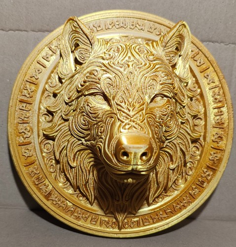 Wolfskopf wandrelief mit - wolfskopf-wandrelief,