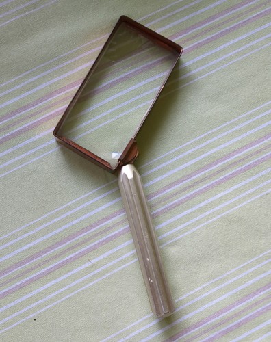 Vintage rechtecklupe 50er - ,