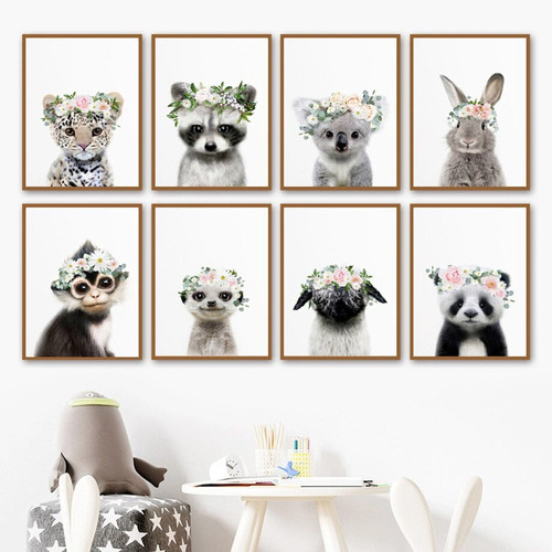 Poster kinder tiere - kinder, mit