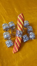 12 Serviettenringe versilbert oder Silber? Vintage 60er Jahre festlich antik alt
