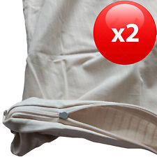 2er Set Kopfkissenbezug 80x80 cm Kissenbezug Kissenhülle 100% Baumwolle Beige