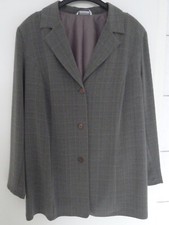 Leichter Blazer - "Maria Bellesi" - 44/46 - grau/dezentes Karomuster