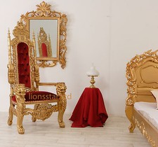 Thron Thronstuhl Massivholz