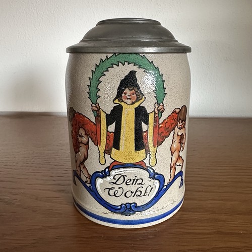 Antiker jugendstil bierkrug - jugendstil,