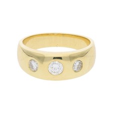 Ring 750/000 (18 Karat) Gold mit Brillanten getragen 25321919 54