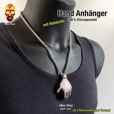 Hand Anhänger Edelstahl Panzerkette Skull Biker Fatima Hamsa Buddha Ring Armband